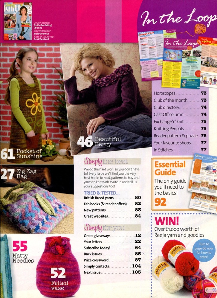 Simply Knitting Magazine Issue 27 Spring 2007 Alan Dart Easter Chicken Pattern
