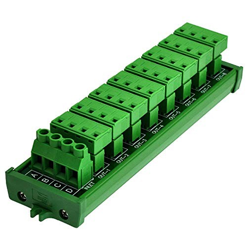 Screw Mount 30A/300V 8x4 Position Pluggable Terminal Block Distribution Module