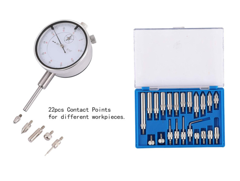 Indicador de carátula 0-1" con base magnética y brazo ajustable preciso, Nuevo