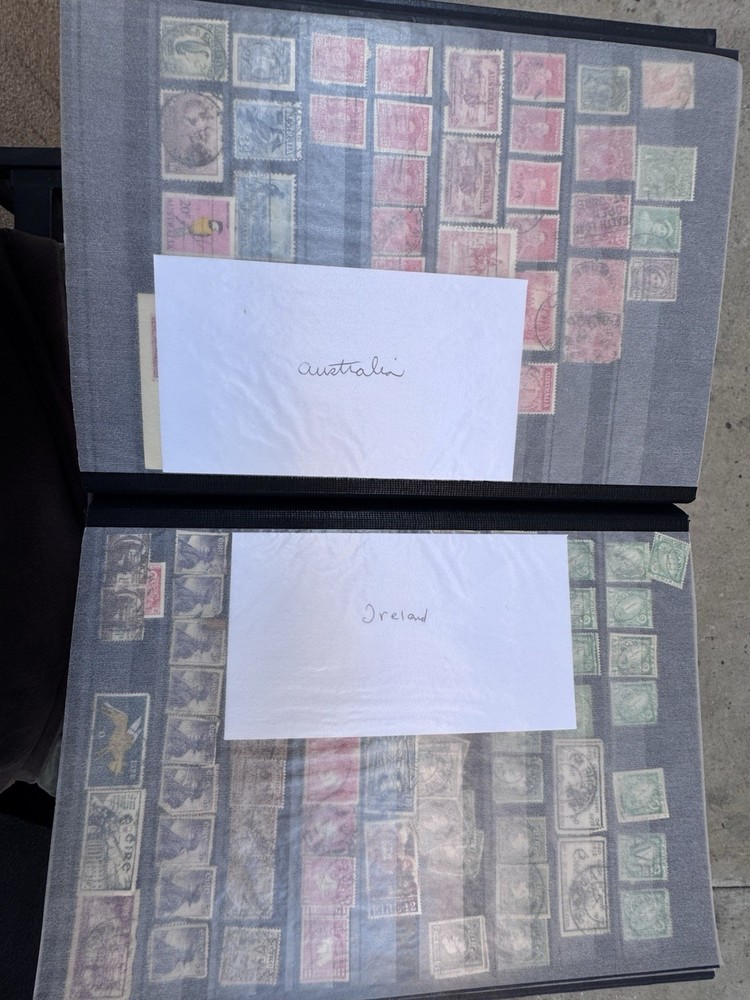 32 Page Great Condition Stockbook Glassine Interleaf Chock Full Of Stamps