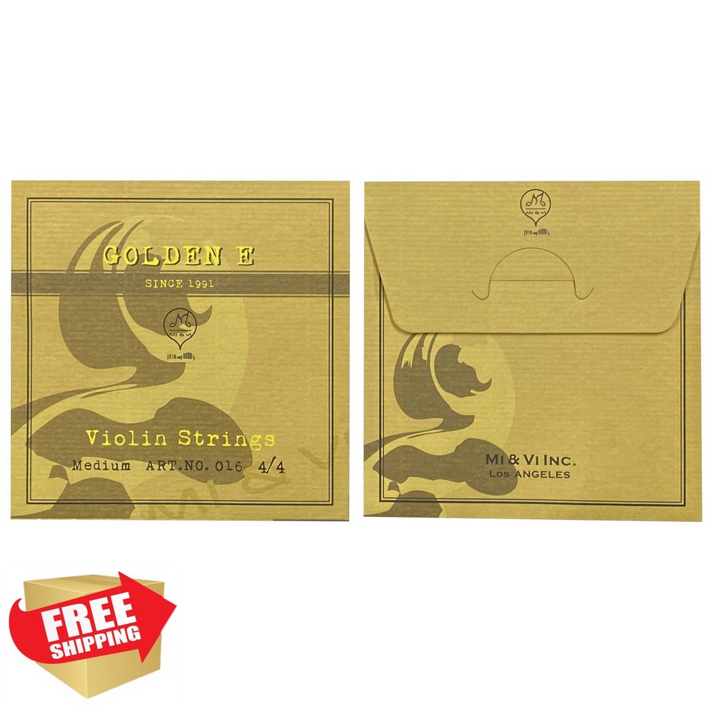MIandVI Violin E String Medium Gold Ball End 4/4