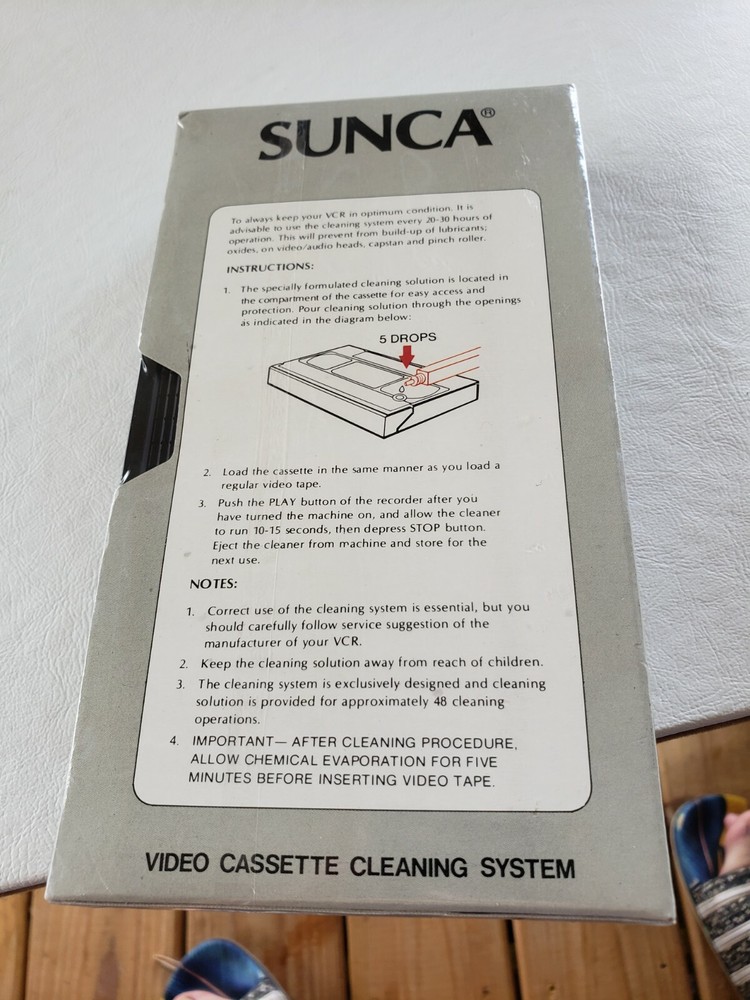 Sunca Vhs Video Cassette Cleaning System (B5)