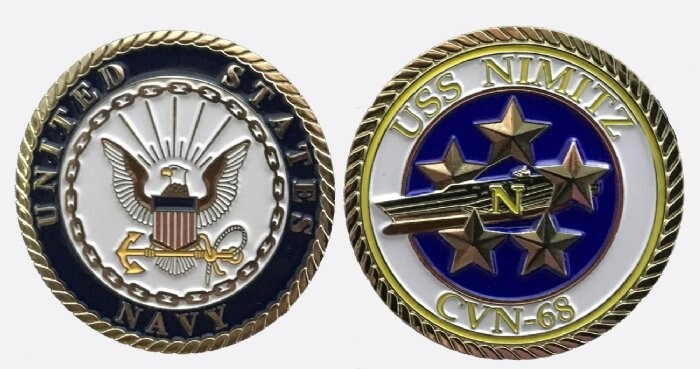 USS Nimitz CVN-68 Challenge Coin (Enlisted Version)