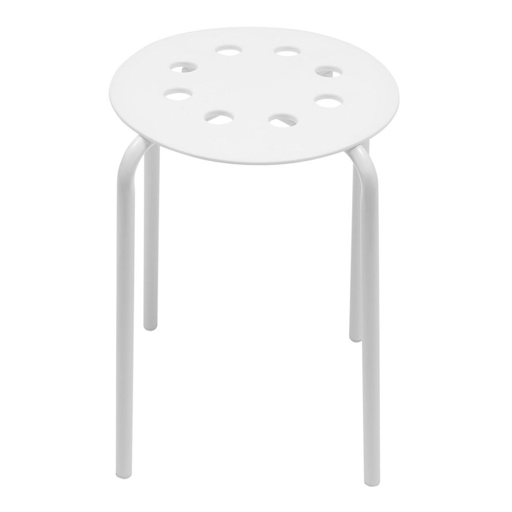 10PCS Stack Stools White Chairs for Classroom Students Seats 17.7in Office Home