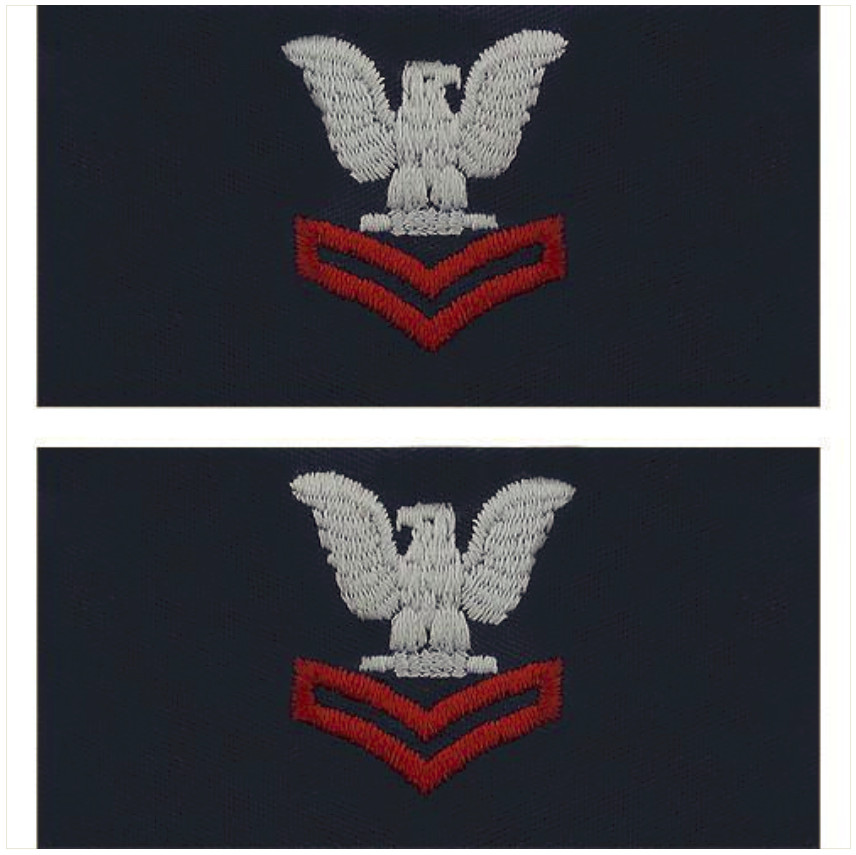Vanguard NAVY EMBROIDERED COLLAR DEVICE: E5 SECOND CLASS - COVERALL