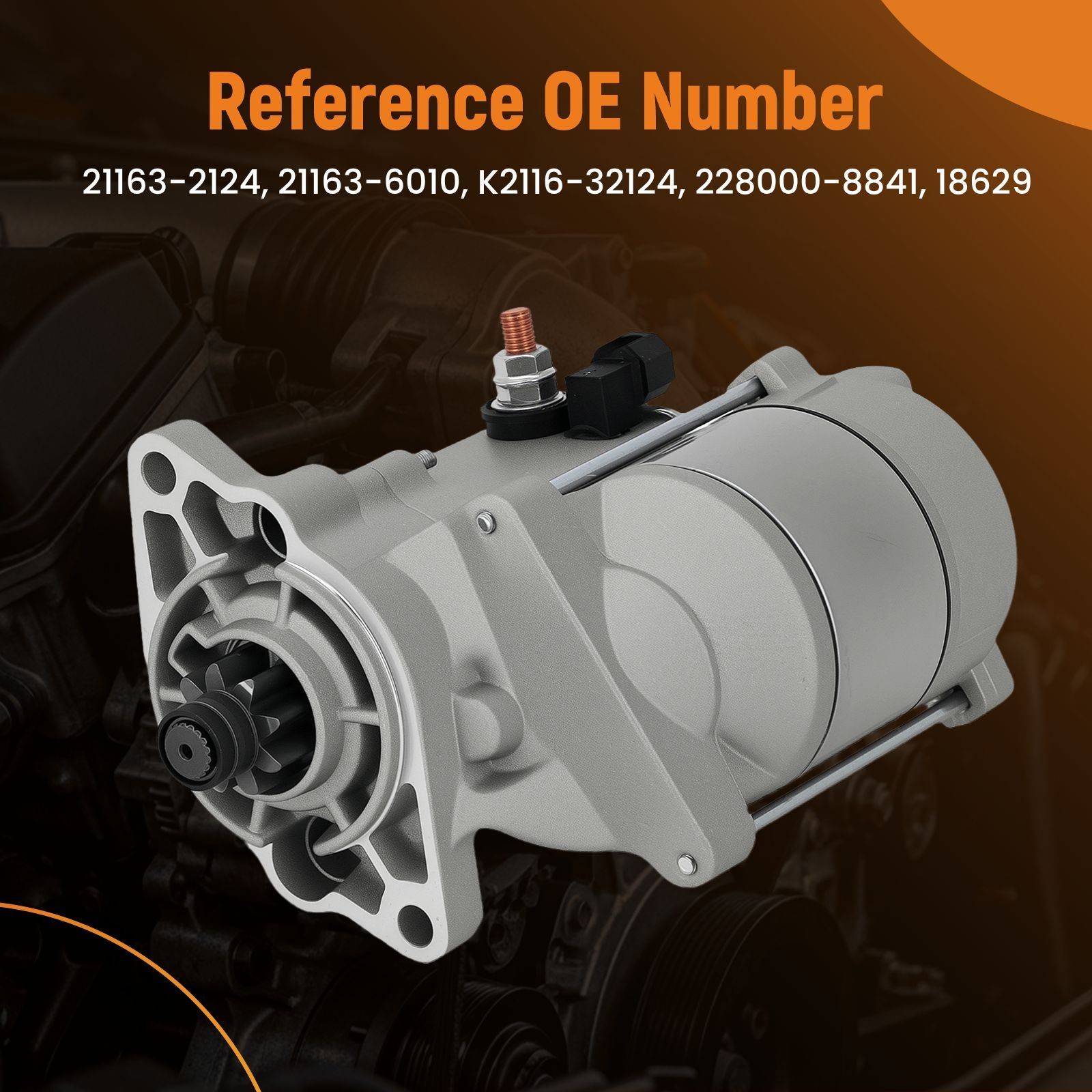 Starter For Kawasaki KAF620 Mule 3000 3010 3020 4000 2001-2011 617cc 18629 12V