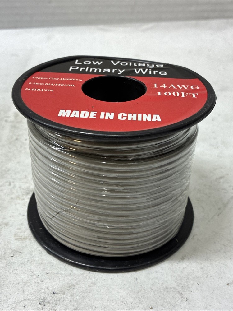 Low Voltage Primary Wire 14AWG 100FT Gray