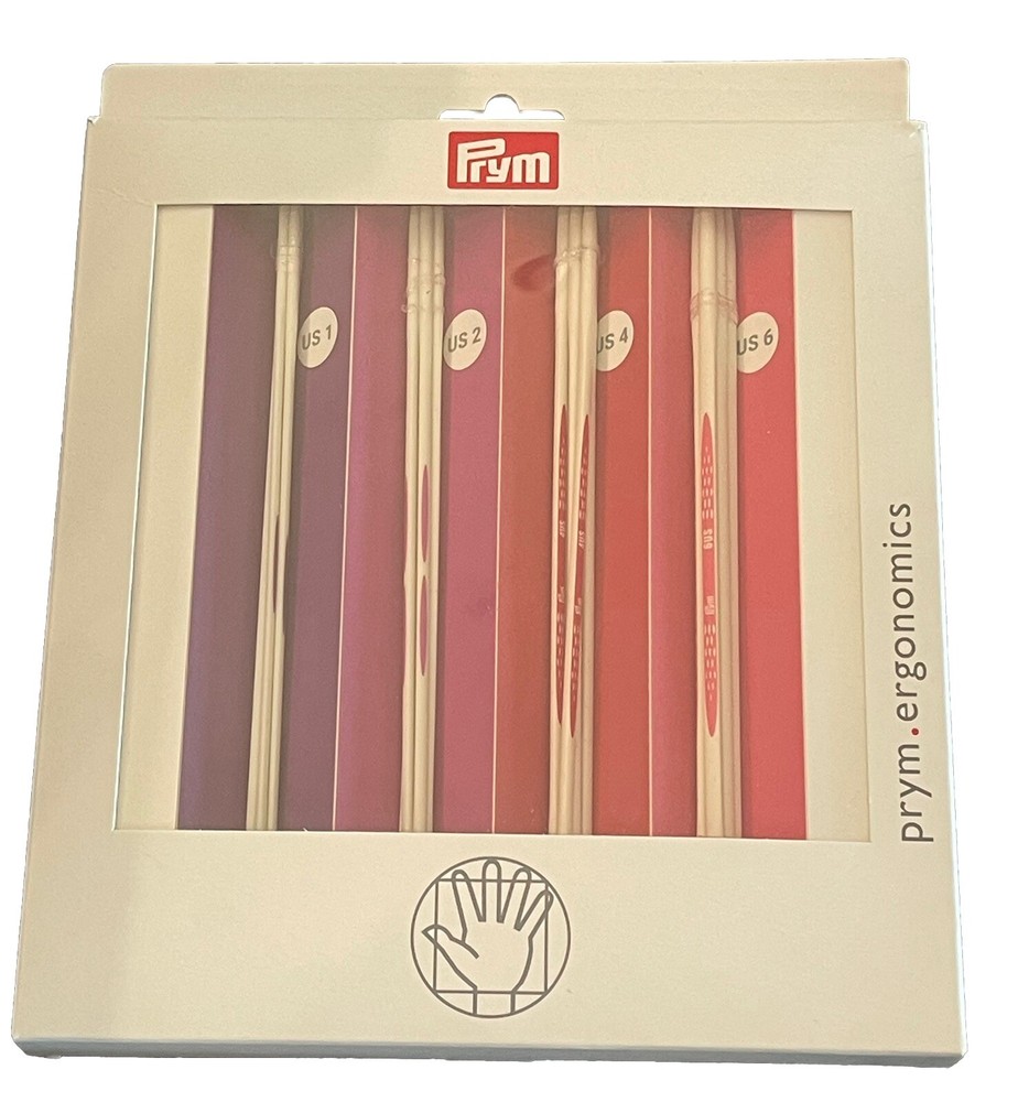 Prym Ergonomics Double Point Knitting Needles 4 Sets 1 2 4 6. Includes 4 sets.
