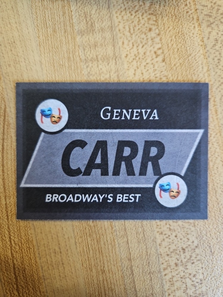 Geneva Carr Custom Signed Card - Broadway's Best