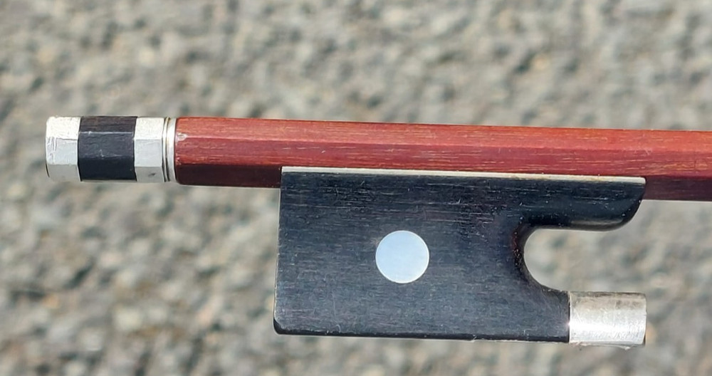 Vintage german violin bow 4/4 silver mounted