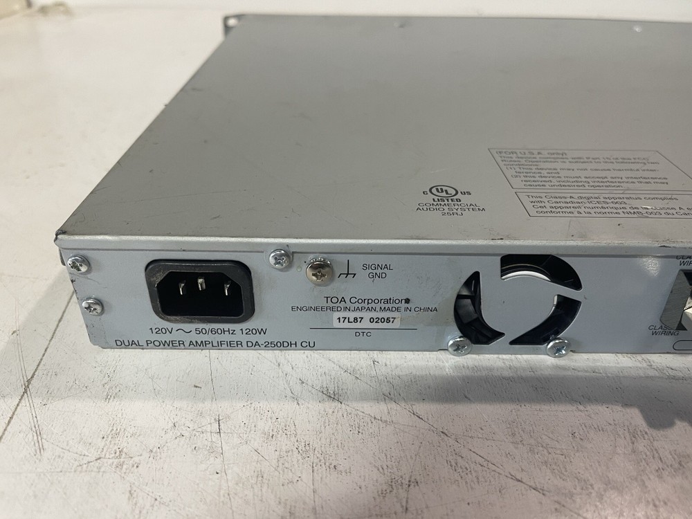 TOA DA -250 DH Dual Power Amplifier