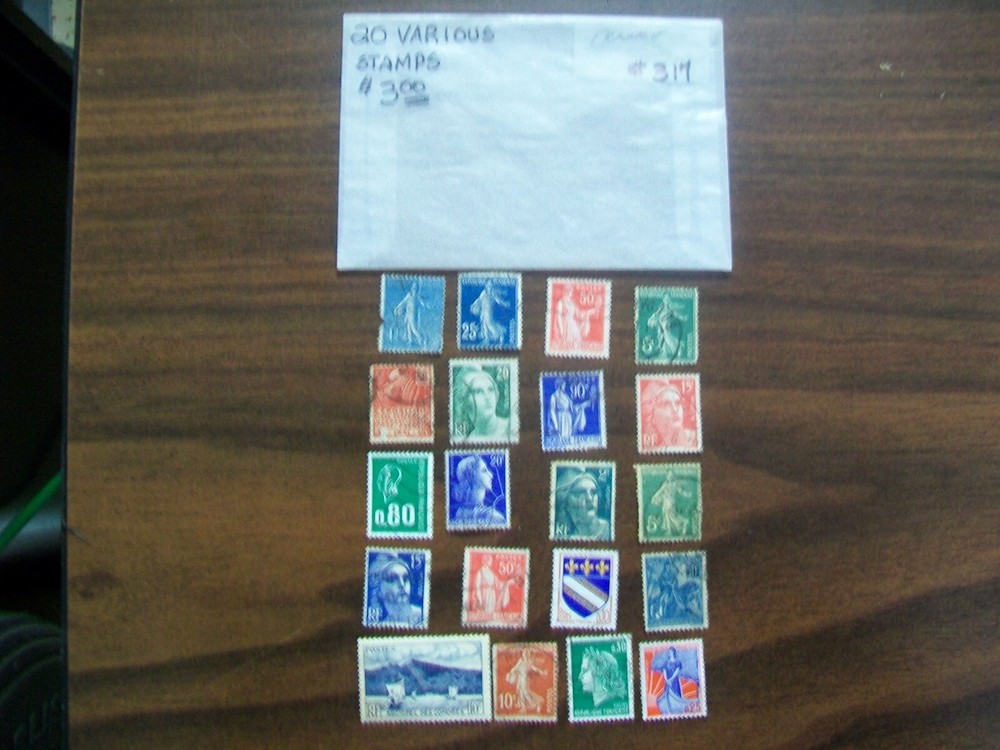France Postage Stamps - France - Vintage - 20 Various Stamps (317)