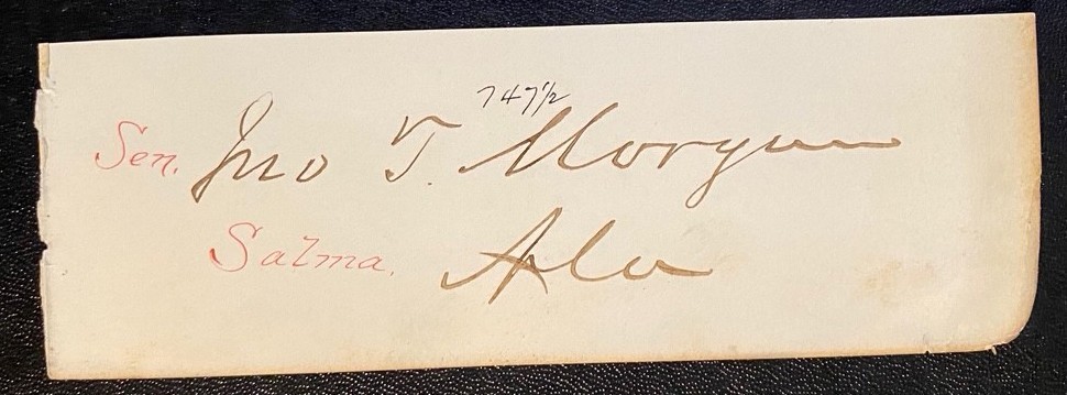 Confederate General John T. Morgan Signature & General Teller/Civil War