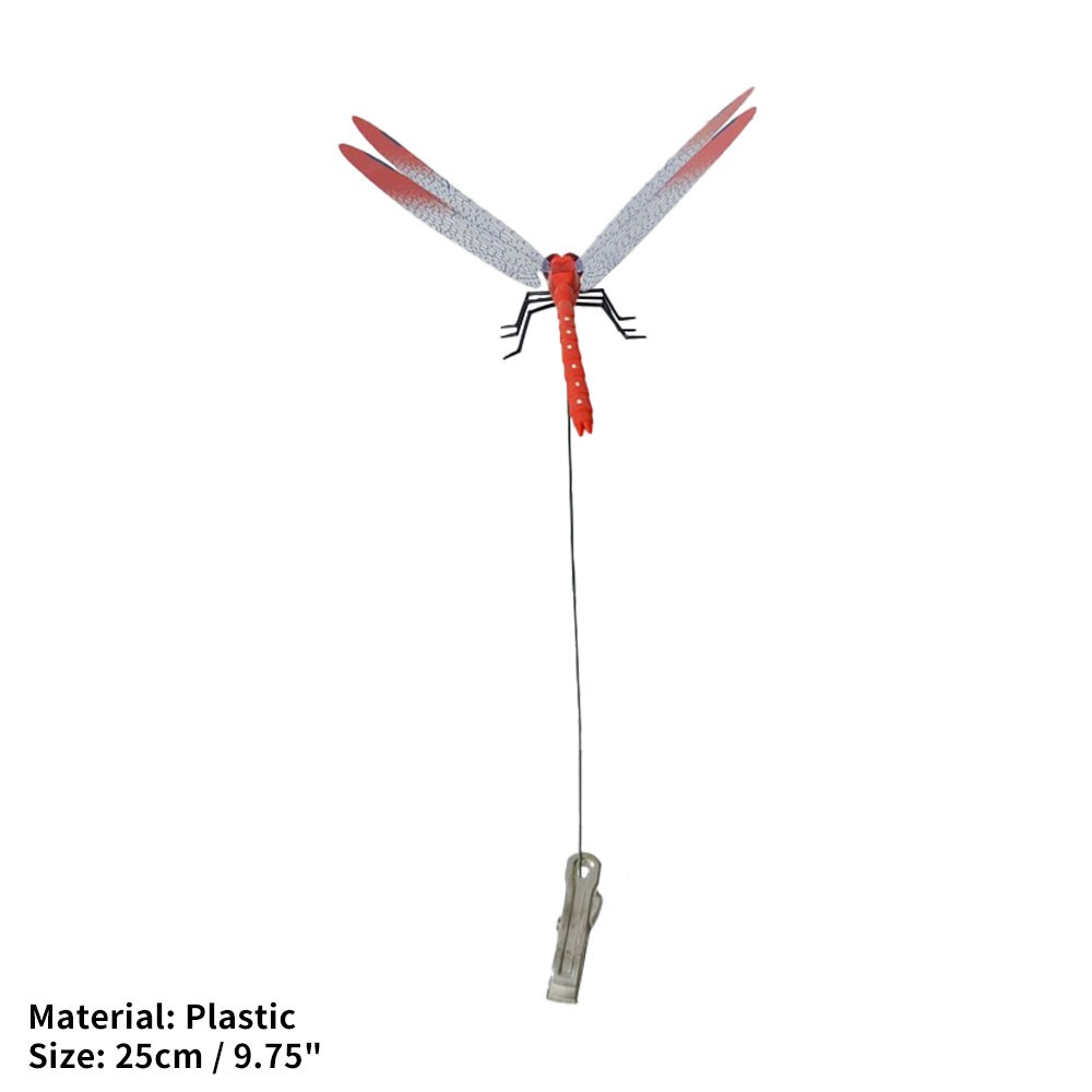 Fake Dragonfly Clips,Clip on Dragonfly for Outdoors 3D Dragonfly Garden-Decor US