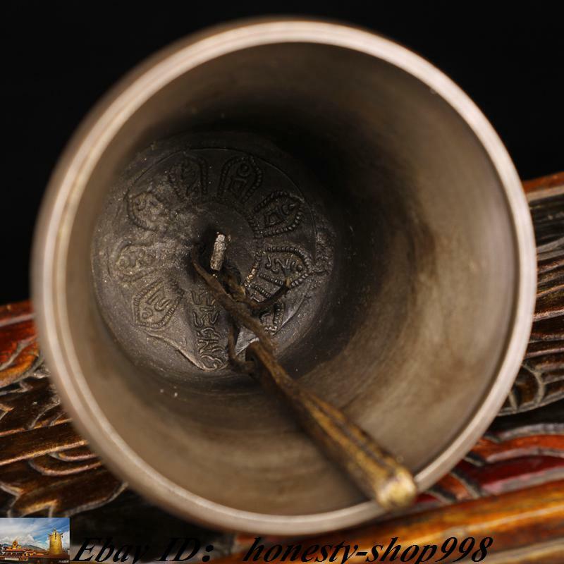 Tibetan Buddhism bronze Gilt Buddha head Bells Phurpa Vajra Dorje Phurpa