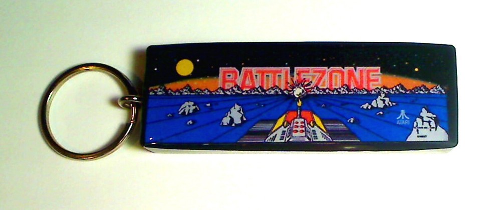 Battlezone  Arcade Marquee Coin Door accessory Keychain