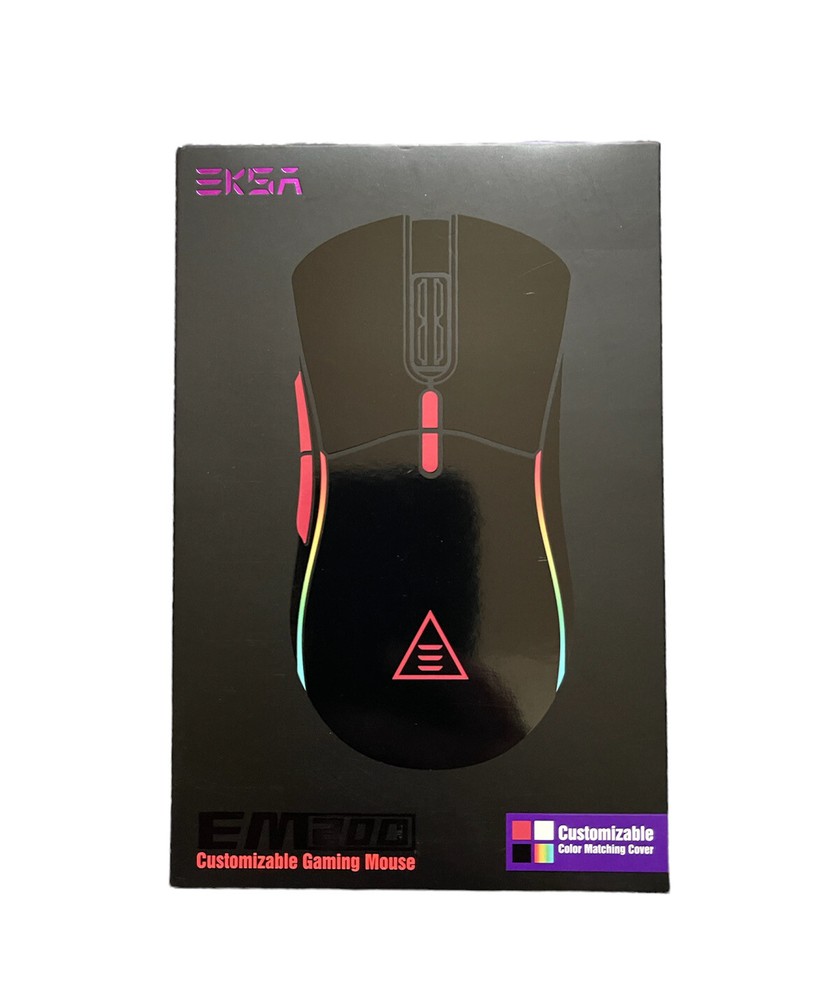 EKSA Gaming Mouse, Customizable Black & White Computer Mouse, Ergonomic Mouse