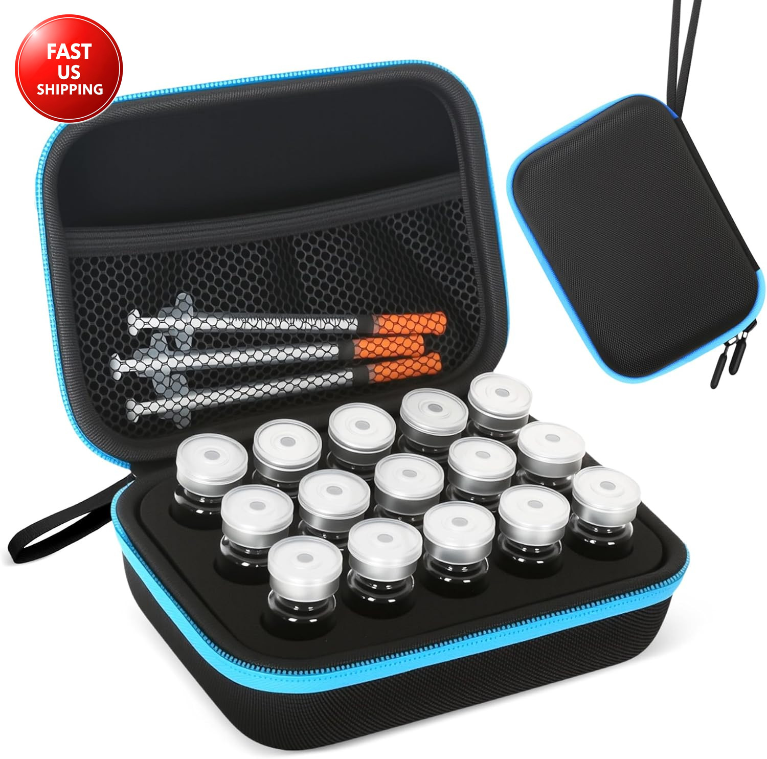 15 Slots 10Ml Peptide Case, Insulin Vial Holder, Peptide Storage Case for Fridge