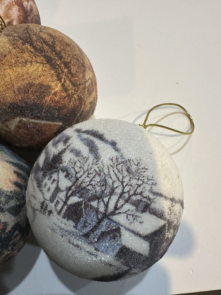 6 Foam Base House Design Ornaments