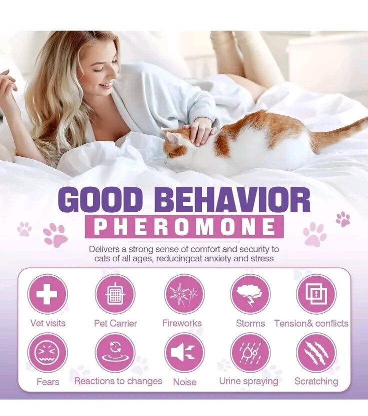 Cat Pheromones Calming Diffuser Refill 6 Pack Multicat 6 PACKs, Purple ,B1,9