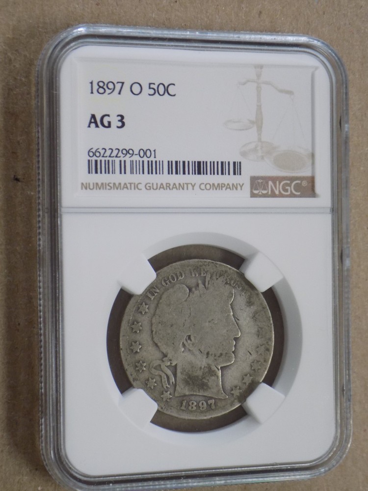 1897 O 50C Barber Half Dollar NGC AG3