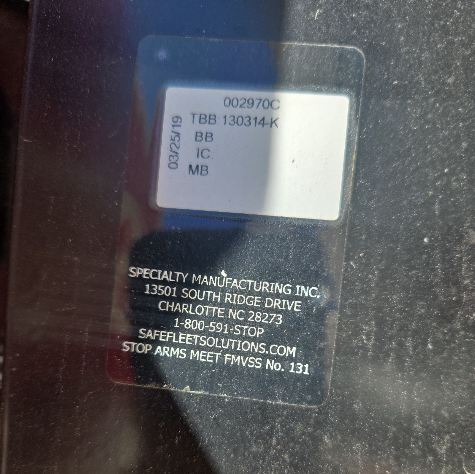 SAFE FLEET 2970C School Bus LED Stop Arm Sign