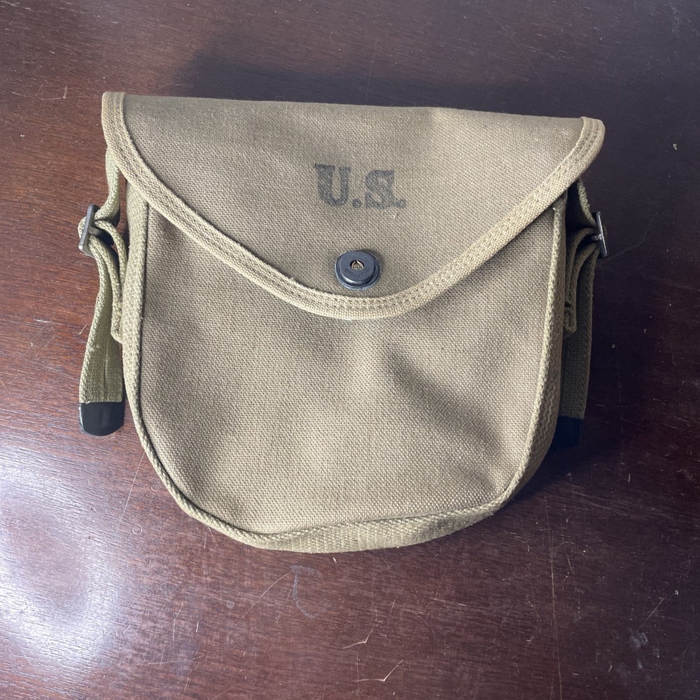 U.S. Army Thompson Drum Pouch Canvas Original Ww2