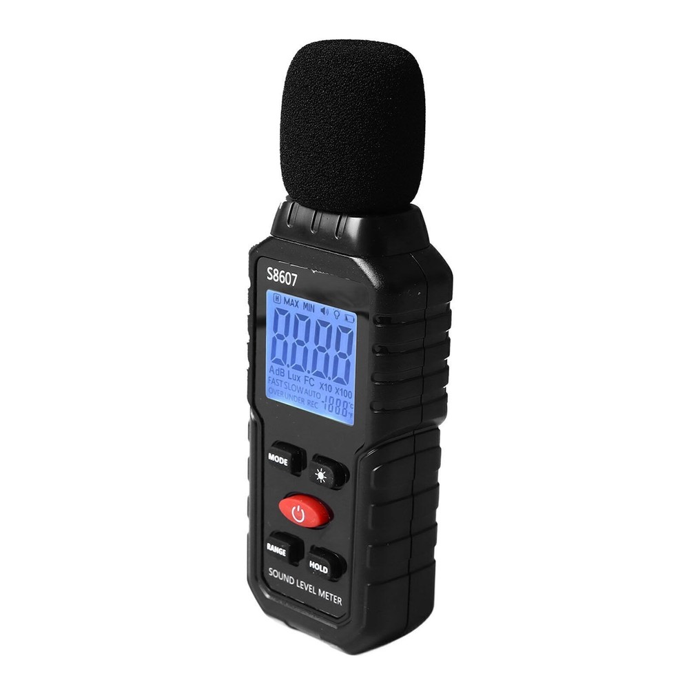 Sound Level Meter Digital LCD Display Backlit Screen Noise Decibel Portable SPL