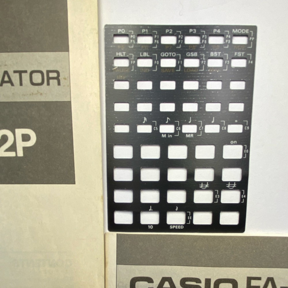Casio FX-702P Vintage Programmable Calculator w/ FA-2 Cassette Interface, Manual
