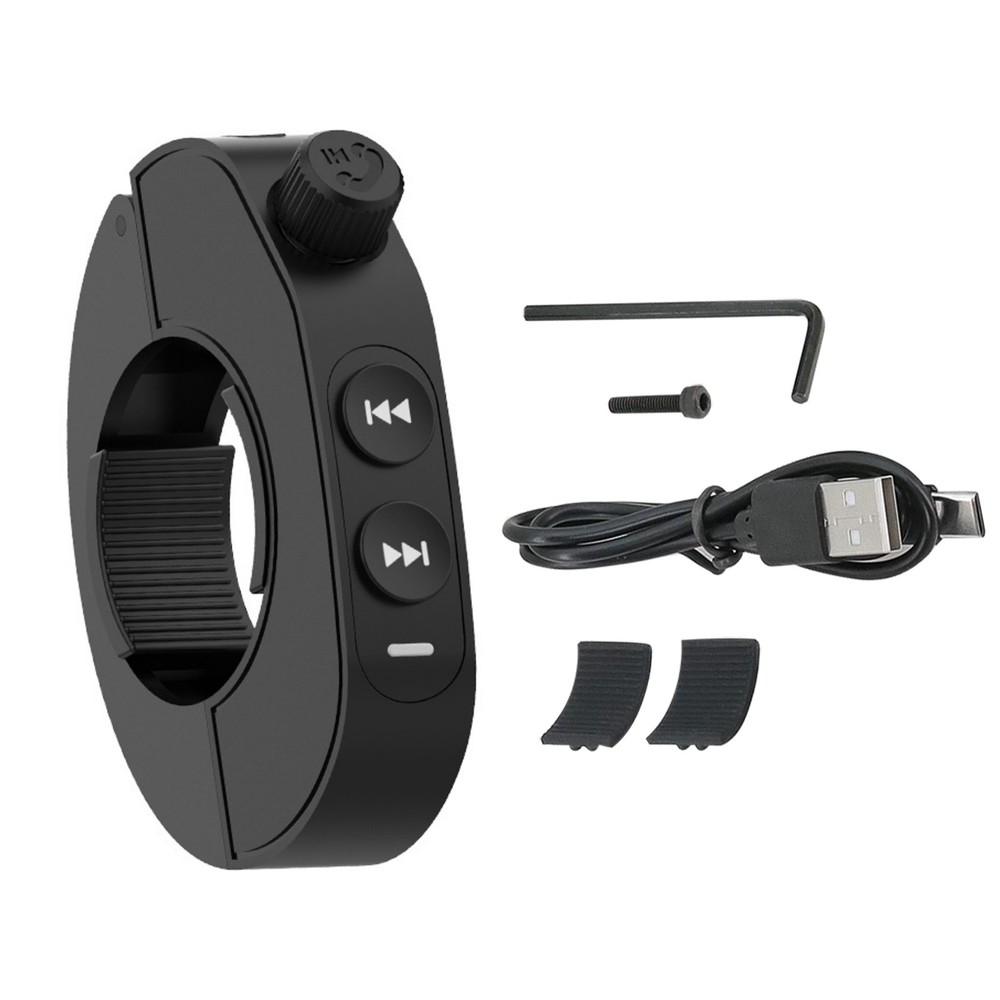 For Motorcycle Handlebar Wireless Bluetooth Media Remote Control Button Black