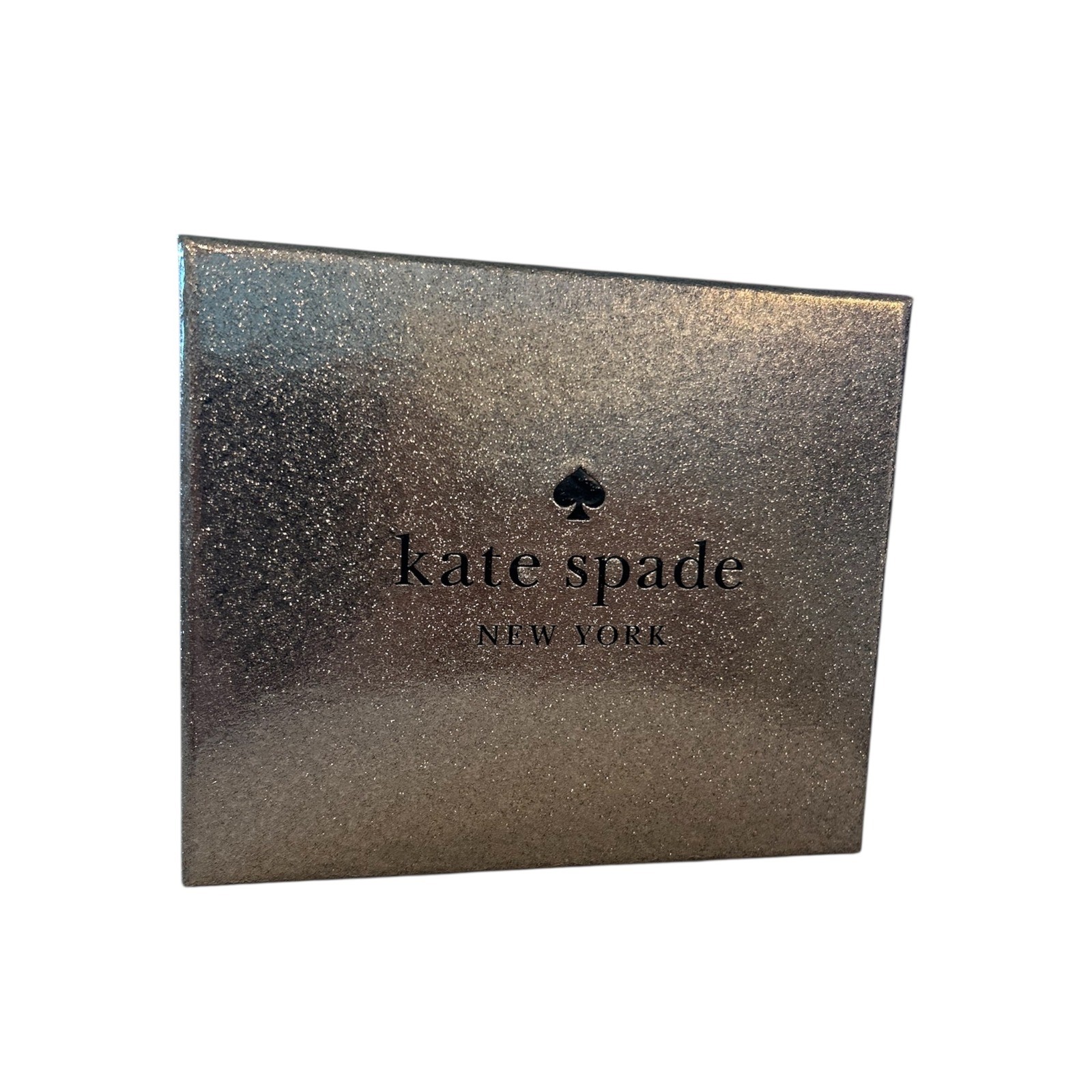 Kate Spade Kenzie Glitter Mixed MaterialsBoxed Small Slim Card Holder NWT NIB