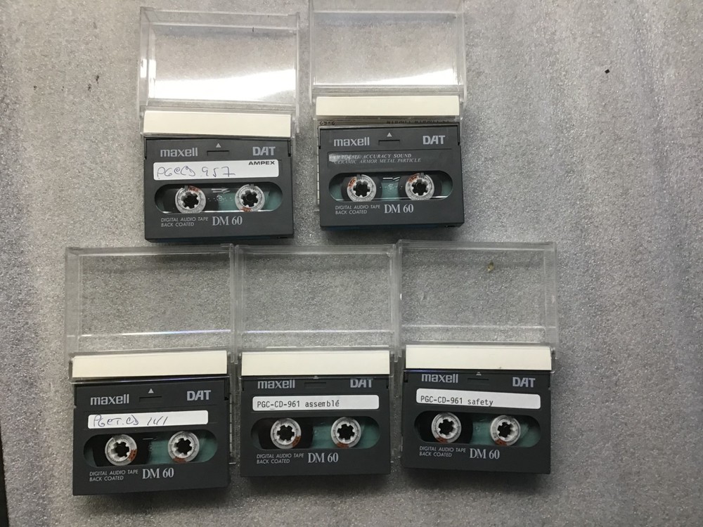 5x Maxwell DAT DM60 Digital Audio Tape