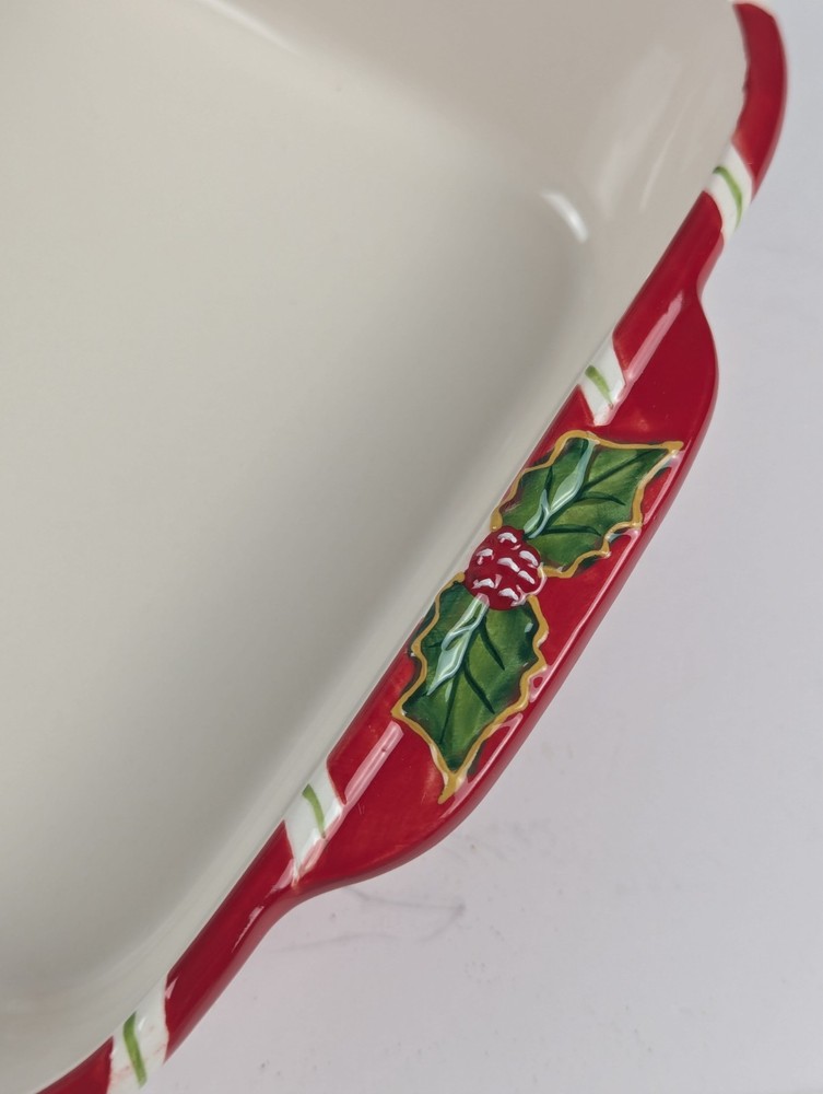 Christopher Radko Baking Dish Letters To Santa Ironstone Square Serving Dinner