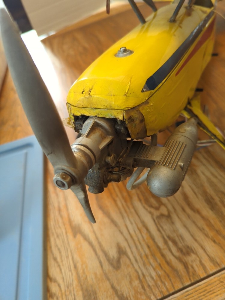 Vintage Yellow Model Airplane