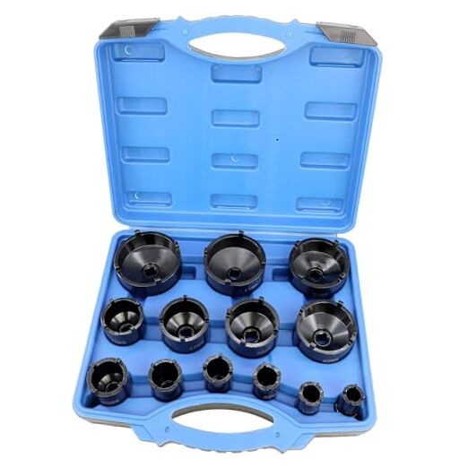 13pc Spindle Nuts Socket Kit Ball Joints Axle Locknut Remove Install Locking