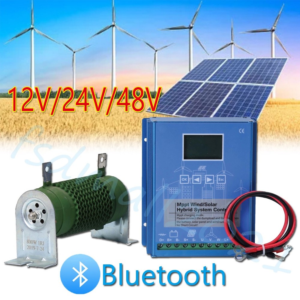 Smart Power Controller LCD Bluetooth Solar Wind Auto Transfer Switch 12V 24V 48V