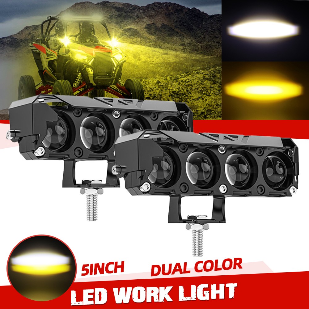 Pair For 2017-2024 Can-Am Maverick X3 UTV 5'' LED Work Driving Lights Fog Pods