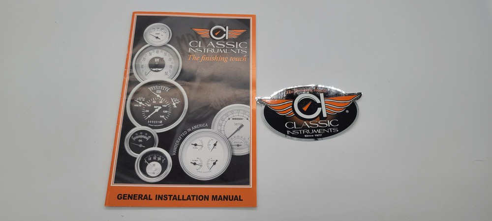 2013 Classic Instruments General Installation Manual + Sticker Speedometer More