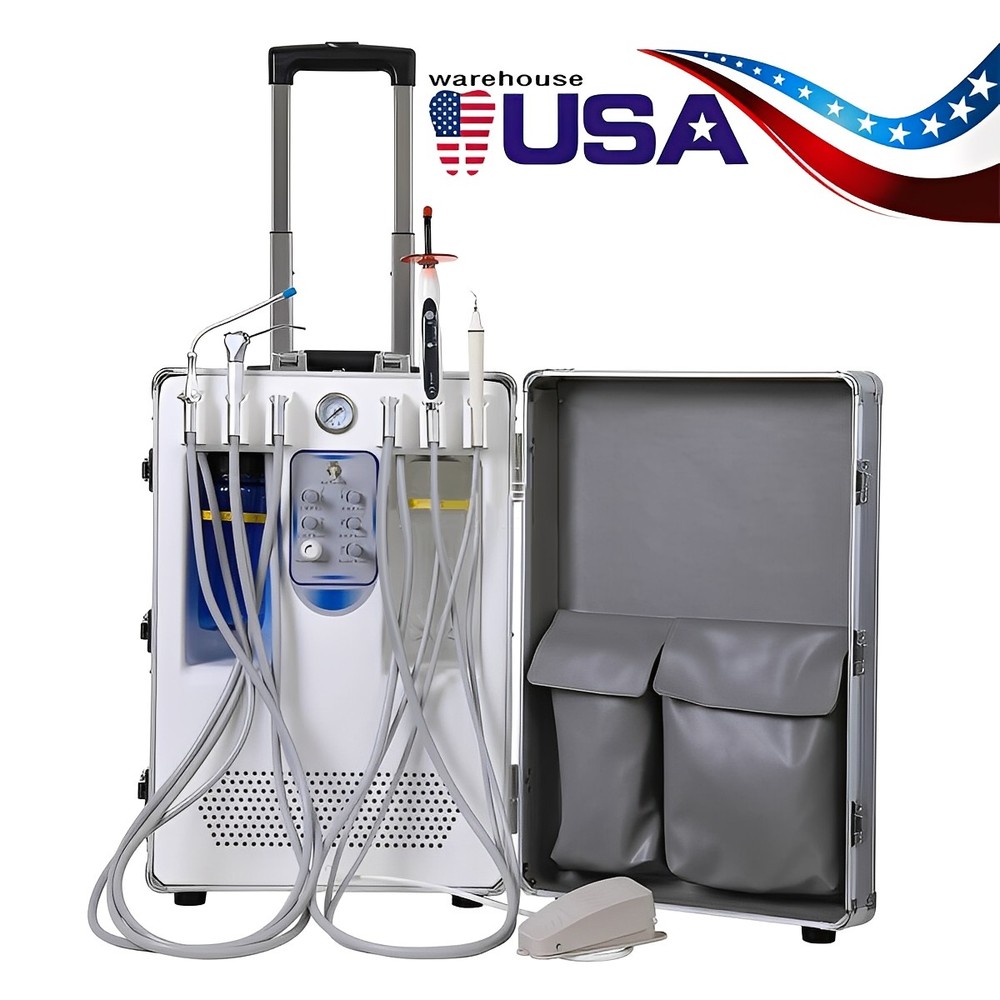 Dental Unit System with Built-in Air Compressor+Mobile Suction Unit System