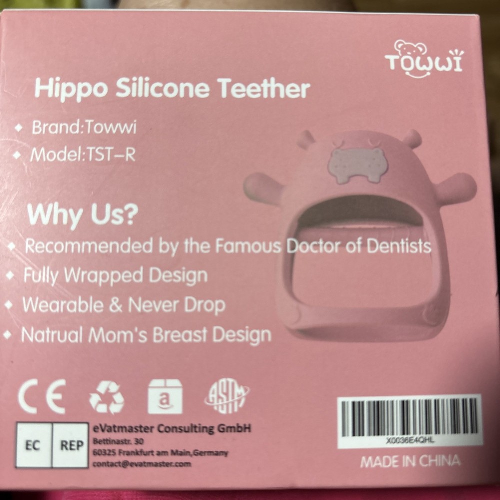 Baby Hippo Silicone Teether Towwi