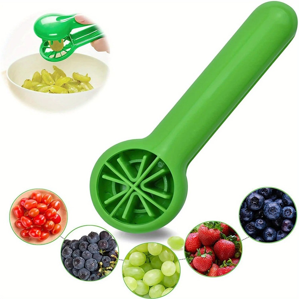 Grape Cutter, Green Multi-functional Fruit And Vegetable Cutter, Bladeless Creat