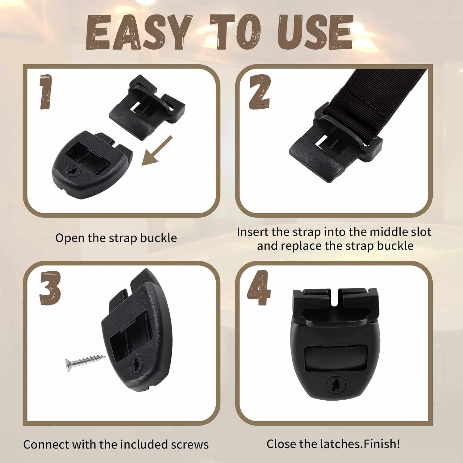 4 Sets Spa Tub Cover Clip Replacement Kit, Spa Hot Tub Cover Clip Lock Kit Repla