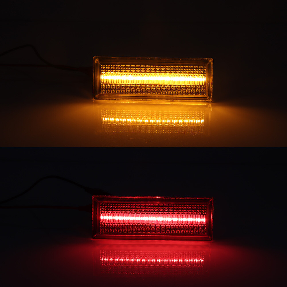 4X LED Side Marker Lights Clear Lens Front Rear For 81-88 Oldsmobile Cutlass 442