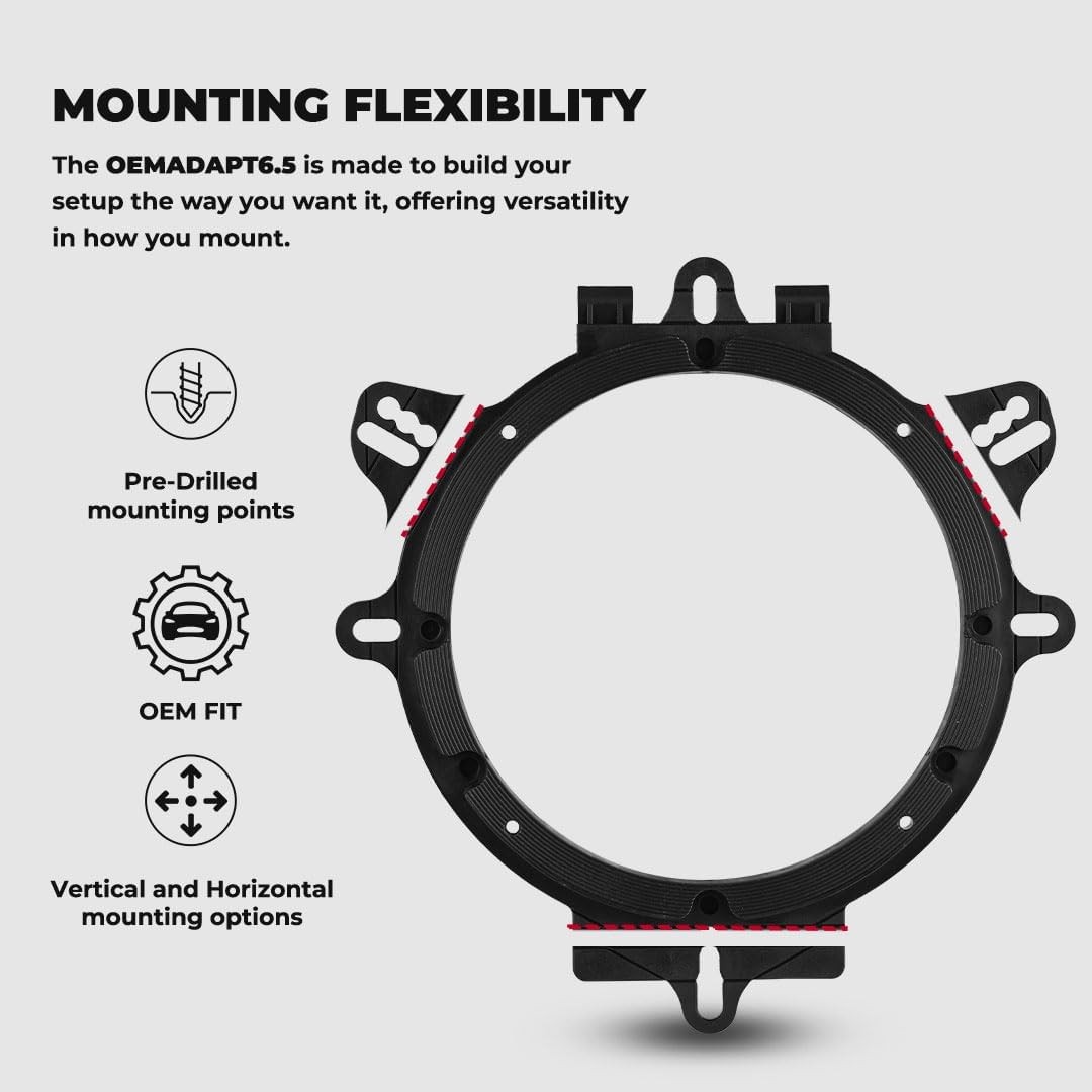 DS18 OEMADAPT6.5 Universal OEM Speaker Adapter for 6.5” Speakers - Pair
