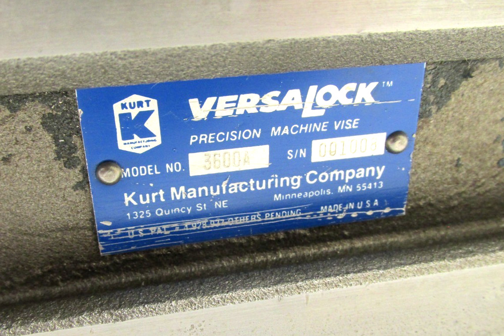 KURT 6" AIR VERSALOCK PRECISION CNC MACHINE VISE w/ HANDLE - #3600A
