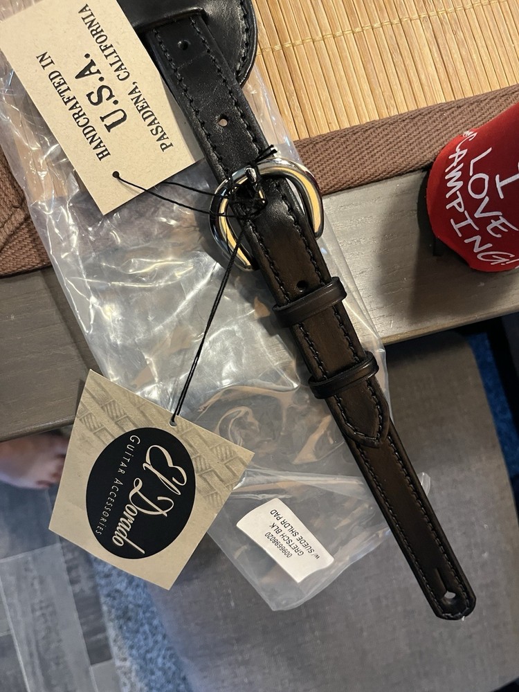 Gretsch Eldorado Leather Guitar Strap Black