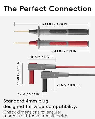 25-Piece Silicone Multimeter Test Lead & Back Probe Kit - Premium Modular Volt