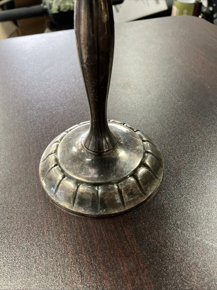 Silver Plated Pedestal Candy Dish 7 3/4” Vintage Floral Design