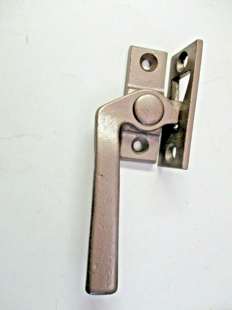 4587S Solid Brass Casement Window Bronze Locking Handle Left Hand Vintage 1950s