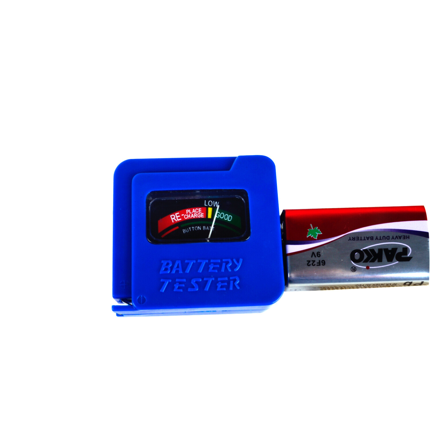 2X AA/AAA/C/D/9V/1.5V Universal Button Cell Battery Tester Checker Blue